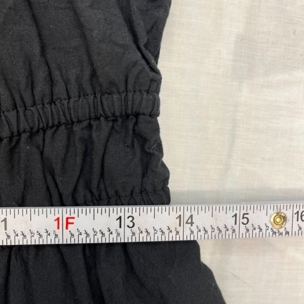 NEW BP Smocked Cotton Sundress Eyelet Strap Tiered Midi Black M - Picture 9 of 14